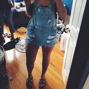 Denim Dress Overall Skort